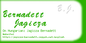 bernadett jagicza business card